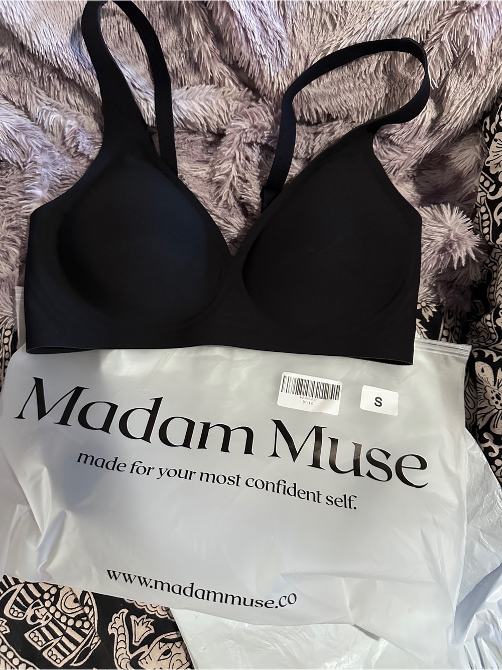 Women's Wireless Black Everyday Comfort Bra